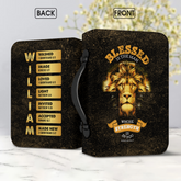 Blessed The Man Lion Personalized Bible Cover