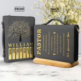Golden Tree Pastor Personalized Bible Cover