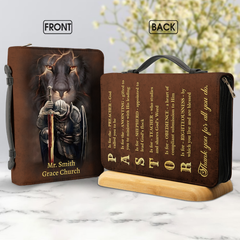 Thank You Pastor Amor Lion Personalized Bible Cover