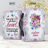 Trust In The Lord Flower Personalized Bible Cover