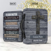 Rustic Wood Pastor Appreciation Bible Cover