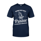 Behind Every Great Pastor Praying Hand T-shirt
