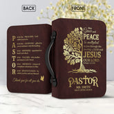 Peace Scripture Pastor Personalized Bible Cover
