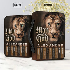 Man of God Lion Personalized Bible Cover
