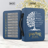 Name Blessings Blue Pastor Personalized Bible Cover