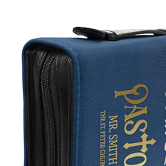 Name Blessings Blue Pastor Personalized Bible Cover