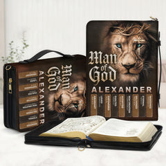 Man of God Lion Personalized Bible Cover