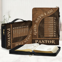 God Says I Am Pastor Personalized Bible Cover