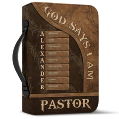 God Says I Am Pastor Personalized Bible Cover