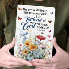Words Of God Stand Forever Personalized Leather Notebook