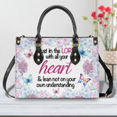 Trust With Your Heart Personalized Leather Handbag