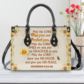 The Lord Bless You Personalized Leather Handbag