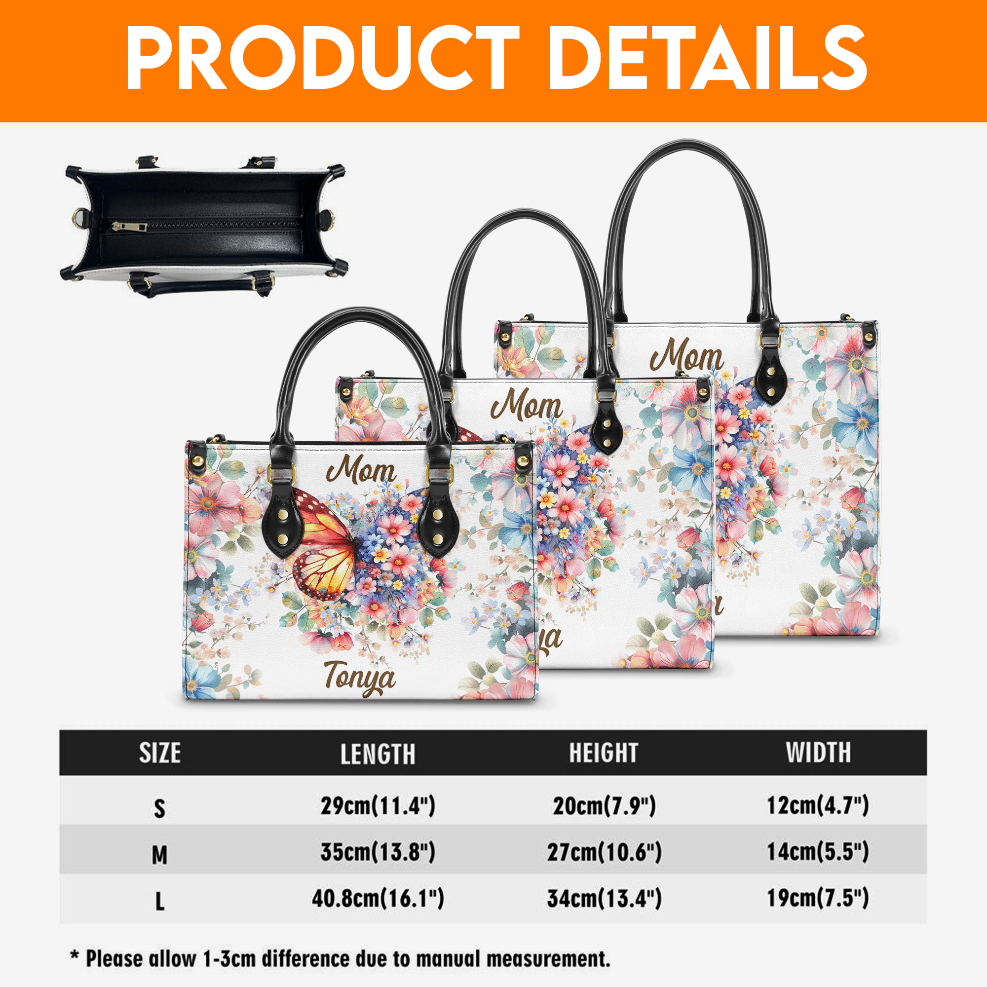 Her Children Rise Up Personalized Leather Handbag