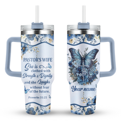 Blessed Pastor Wife Personalized 40 Oz Tumbler