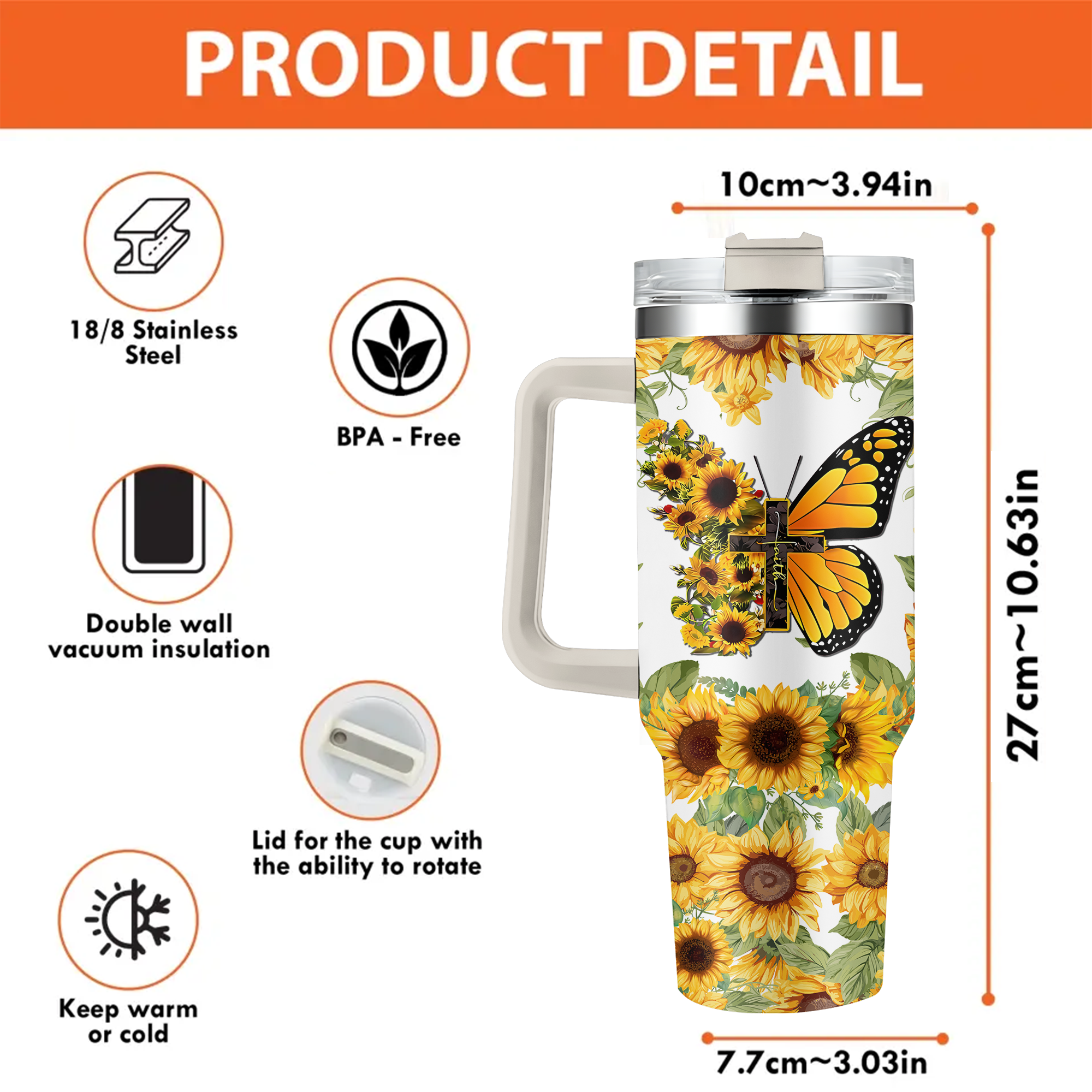 Pastor Wife Sunflower Personalized 40 Oz Tumbler