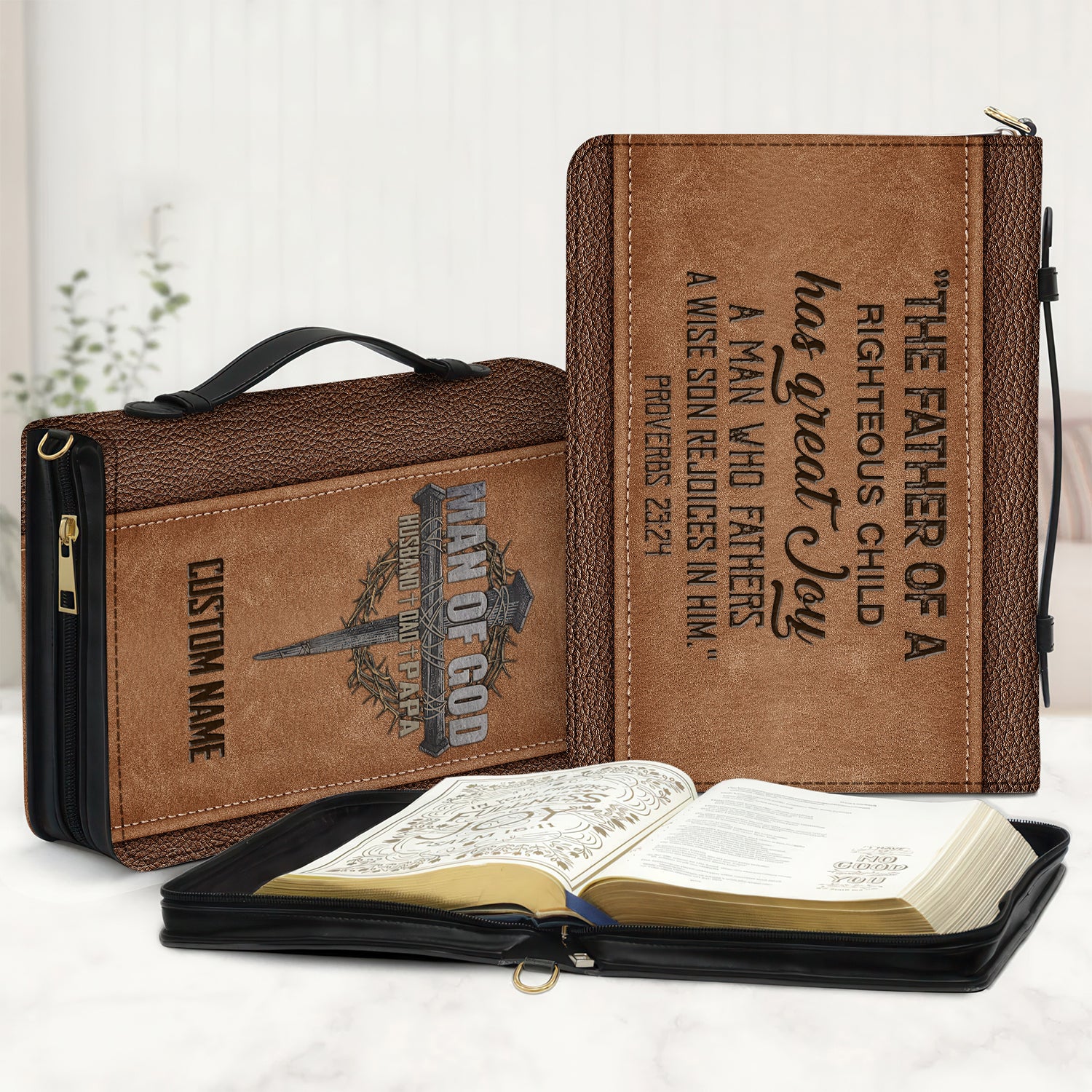 Strength in Faith Personalized Bible Cover