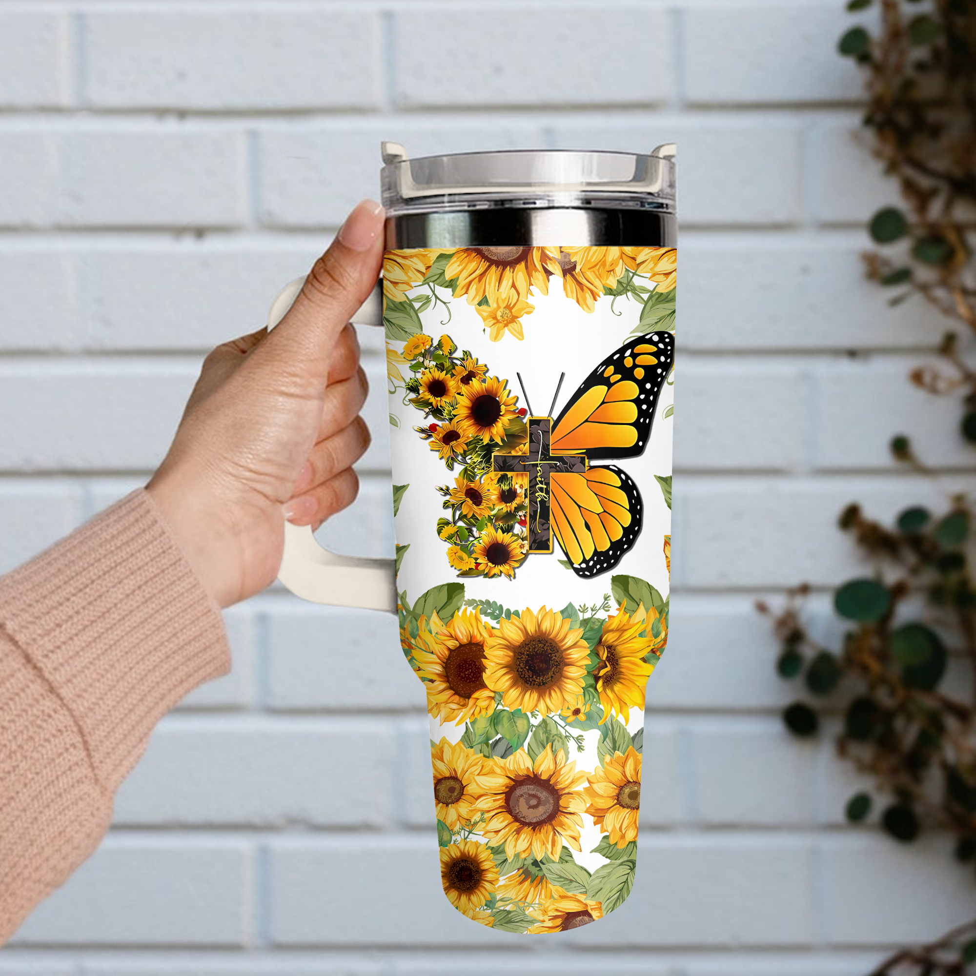 Pastor Wife Sunflower Personalized 40 Oz Tumbler