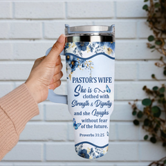Blessed Pastor Wife Personalized 40 Oz Tumbler