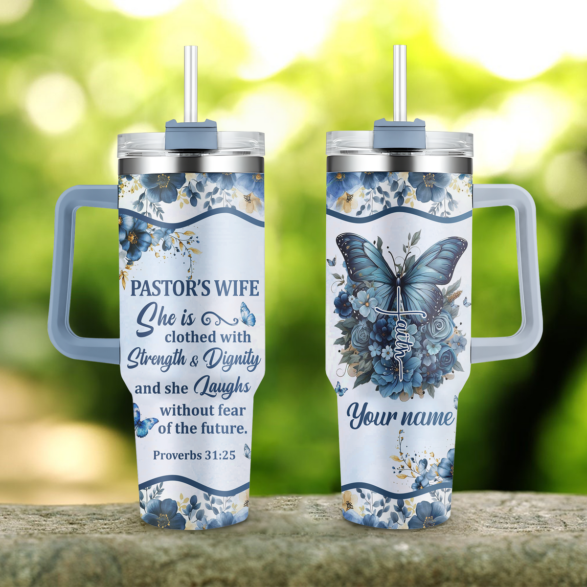 Blessed Pastor Wife Personalized 40 Oz Tumbler