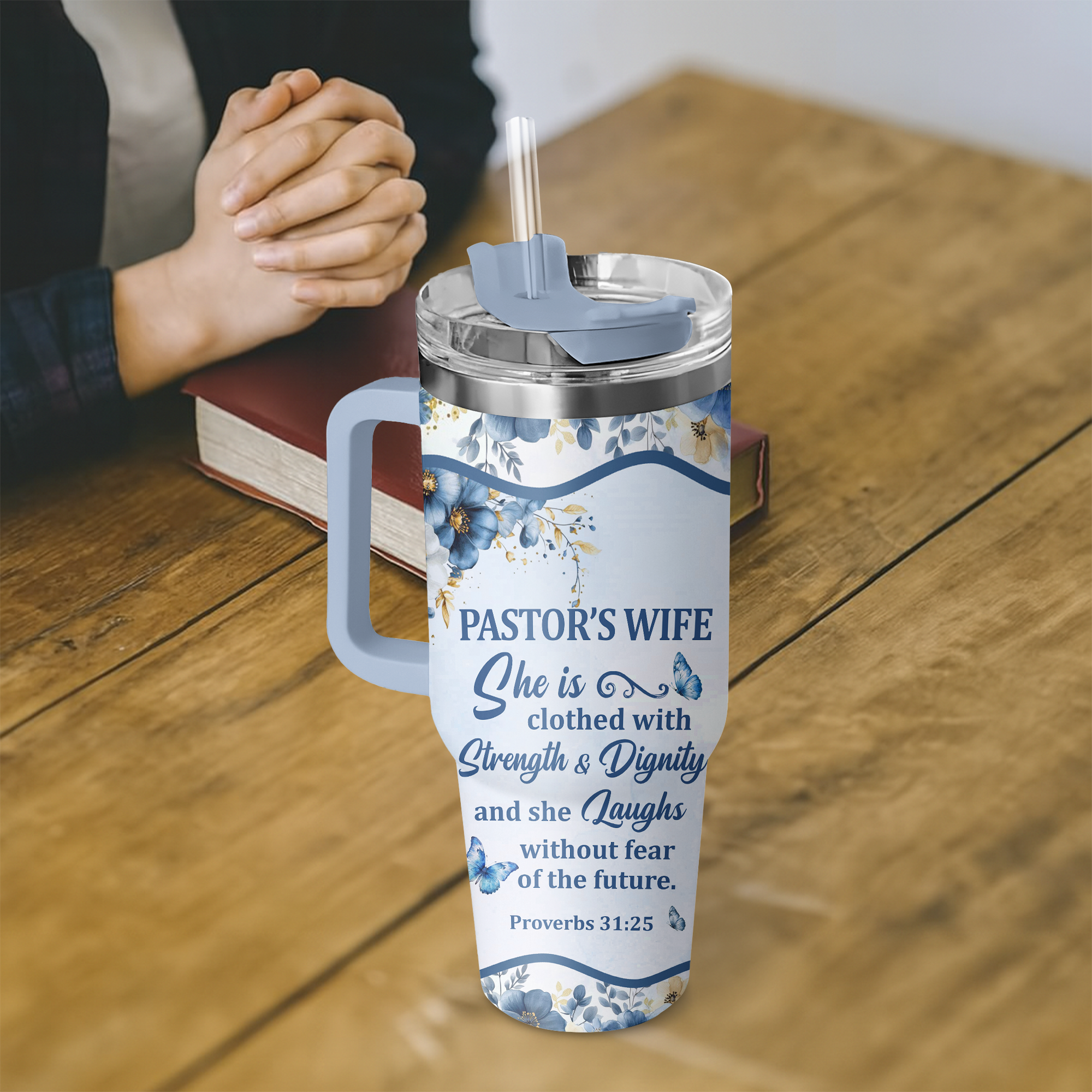 Blessed Pastor Wife Personalized 40 Oz Tumbler