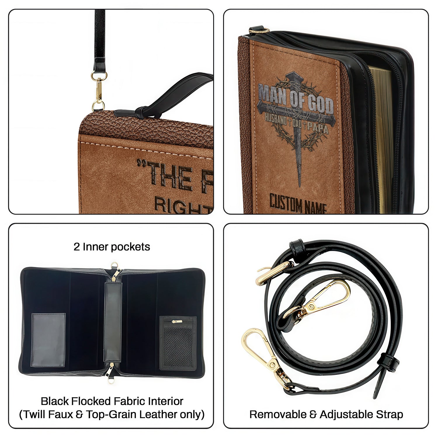 Strength in Faith Personalized Bible Cover
